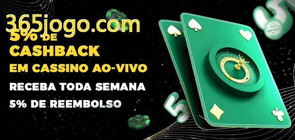 Promoções do cassino ao Vivo 365jogo.com